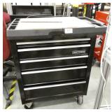 Black Craftsman tool box on wheels