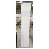 3 sets of shelving and rubbermaid cart