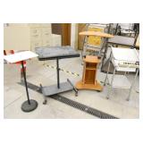 4 various carts/stands