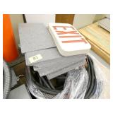 Pallet with electrical cords and conduit, and 4 disconnect switches