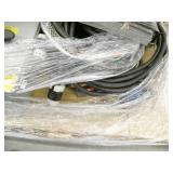 Pallet with electrical cords and conduit, and 4 disconnect switches