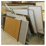 Metro cart loaded with whiteboards