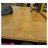 THREE wood top workbenches 36x72 + 30x60 + 30x72