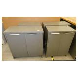 5 wood cabinets and 1 metal file cabinet