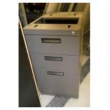 5 wood cabinets and 1 metal file cabinet