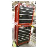 2 stacked craftsman tool cabinets
