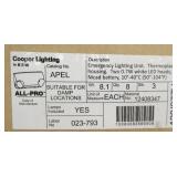 Lot of 12 exit/emergency lights