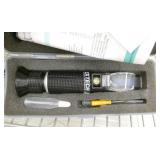 Group of temperature controllers, power supply, refractometer