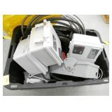 Tote of 4 Watlow enclosed temp controls and a safety switch