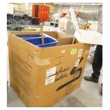 Pallet of First Aid, waste baskets