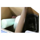 Pallet of First Aid, waste baskets