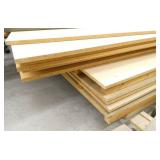 Large lot of garage shelving all taken down