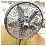 pallet of 2 fans, toolbox, 2 poster board frames, wire