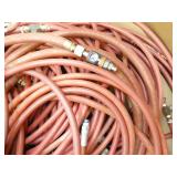 Large lot of air hoses of various lengths