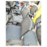 Lot of 12 blue office chairs with mesh back