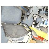 Lot of 12 blue office chairs with mesh back