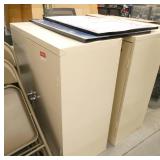 Two cabinets and contents