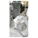 Ridgid blower vac and 2 garbage barrels