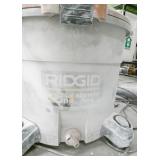 Ridgid blower vac and 2 garbage barrels