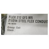 Pallet of steel flex conduit