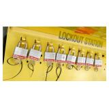 Rubbermaid cart with LockOut supplies