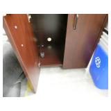 Cabinet and a group of waste baskets