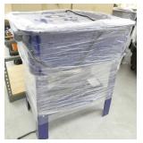 Parts washer cabinet with strainers