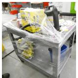 Rubbermaid cart with contents