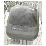 Folding cart with spill kit, face shield, zebra printer and New Brother scanner