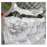 Folding cart with spill kit, face shield, zebra printer and New Brother scanner