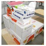 approx 6 full cases of 8.5x14 copy paper plus boxes of hanging folders
