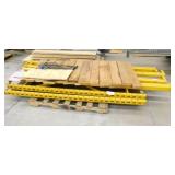 7 ft tall pallet rack section with 4 8ft beams