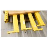 7 ft tall pallet rack section with 4 8ft beams