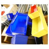 gaylord box full of plastic bins and misc
