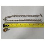 925 Lorenzo Cushion Cut Citrine Pendant w/Open Cable Link Necklace