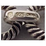 925 Lorenzo Cushion Cut Citrine Pendant w/Open Cable Link Necklace