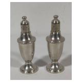 Weighted Pewter Salt & Pepper Shakers + Two Swan Salt Cellars