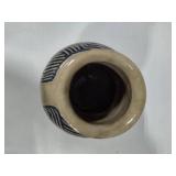 Large Handmade Pottery Vase w/Leaf Design