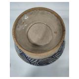 Large Handmade Pottery Vase w/Leaf Design