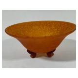 Amber Toned Footed Bowl