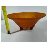 Amber Toned Footed Bowl