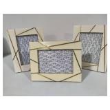 Storied Home Resin Photo Frames w/Gold Tone Inlay Design