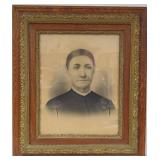 Antique Victorian Era Portrait in Ornate Frame