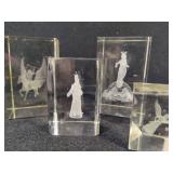 Laser Etched Crystal Paperweights