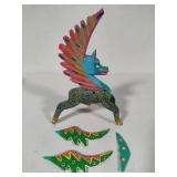 Alebrije Hand Carved Oaxacan Folk Art Dragon Signed Cordova