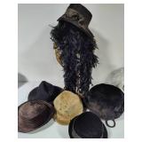 Ladies Bust, Boa & Assorted Vintage Hats