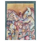 "A Chess War Series" Chalk Art by Barbara Dettler