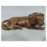 Wooden Lion Carving
