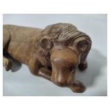 Wooden Lion Carving