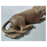 Wooden Lion Carving